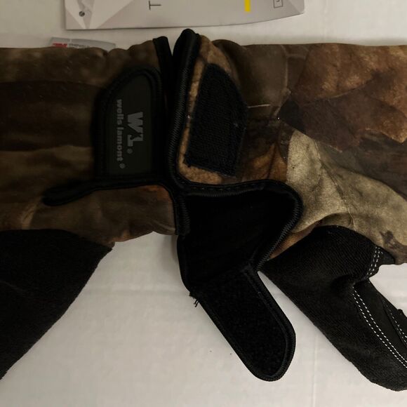 Wells Lamont Work Gloves Mens L Brown Adjustable Strap Camo Insulated - Picture 9 of 11
